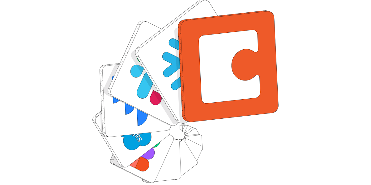 An illustration of the many product logos that integrate with Coda