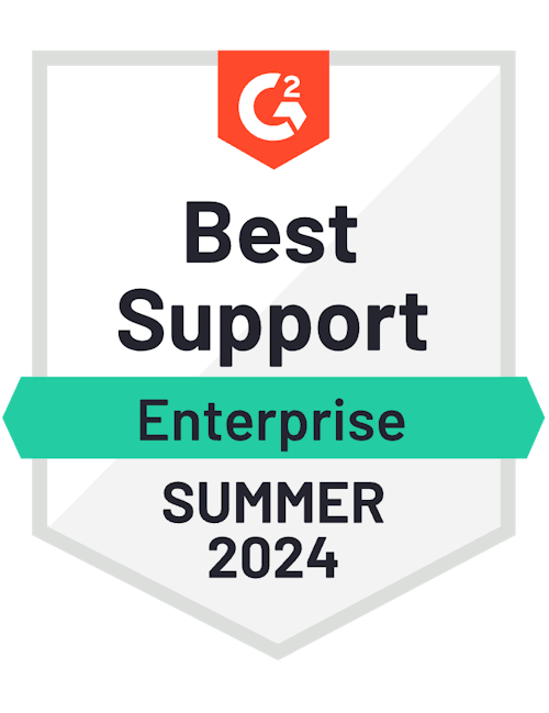 G2 badge awarded to Coda for Easiest To Do Business, Enterprise, Summer 2022